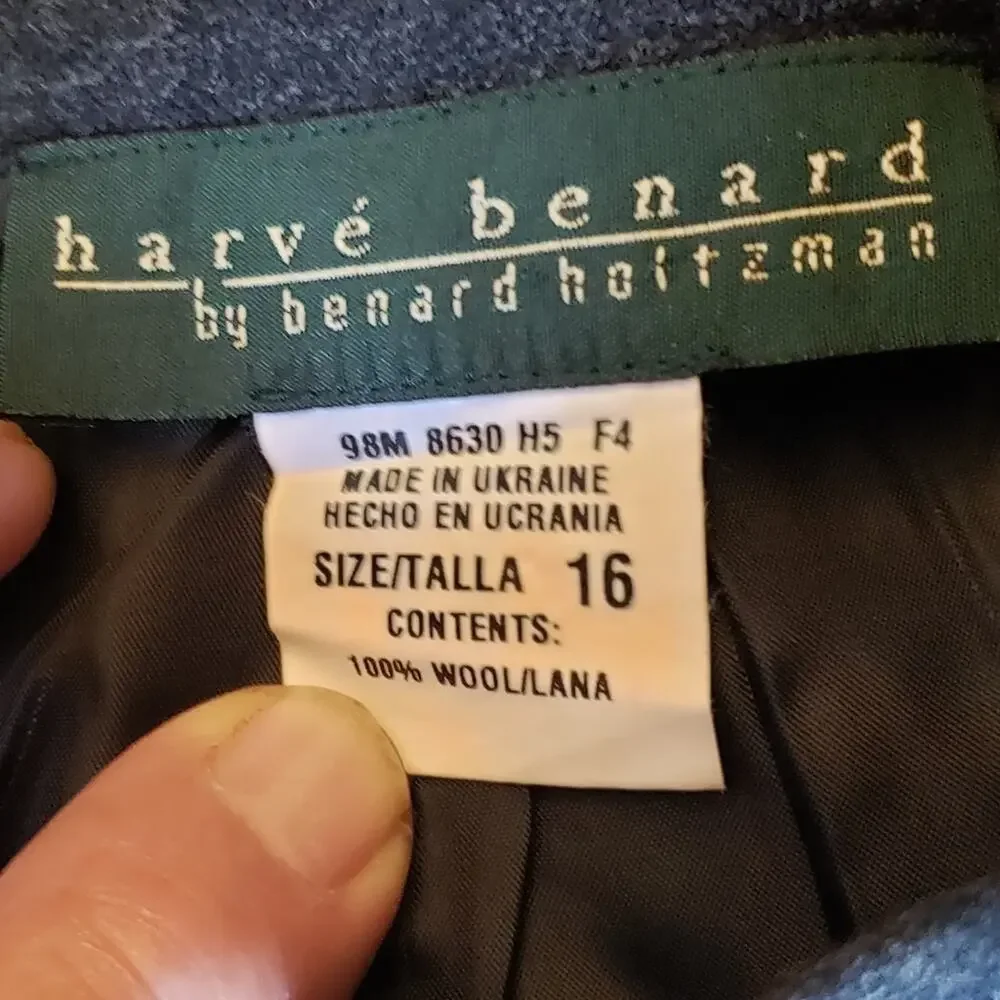 Harve Bernard by Bernard Holtzman 16 dark‎ grey pencil skirt